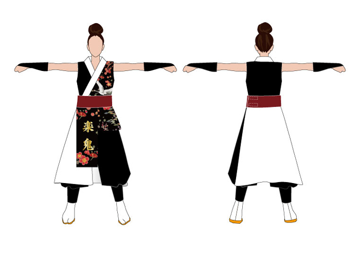 よさこい衣装・祭り衣装　　岡山うらじゃ連楽鬼様 