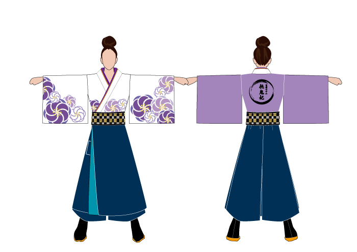 よさこい衣装・祭り衣装　　吉備の中山桃鬼妃様 